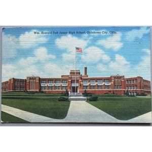 Howard Taft Junior High School Oklahoma City OK Postcard Souvenir Vintage